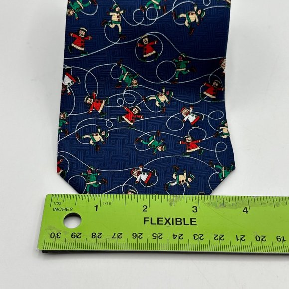 Childrens Miracle Network Neck Tie Mens 100% Polyester Navy Blue Ice Skating - Picture 6 of 6